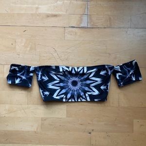 Wolven off the shoulder crop top size m